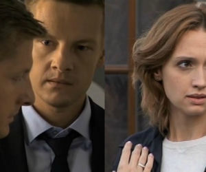 M jak miłość. Sylwia (Anna Gzyra), Paweł (Rafał Mroczek), Piotrek (Marcin Mroczek)