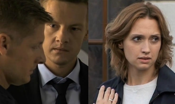 M jak miłość. Sylwia (Anna Gzyra), Paweł (Rafał Mroczek), Piotrek (Marcin Mroczek)