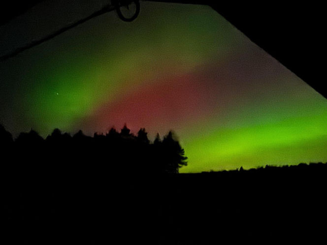 Zorza polarna nad województwem świętokrzyskim