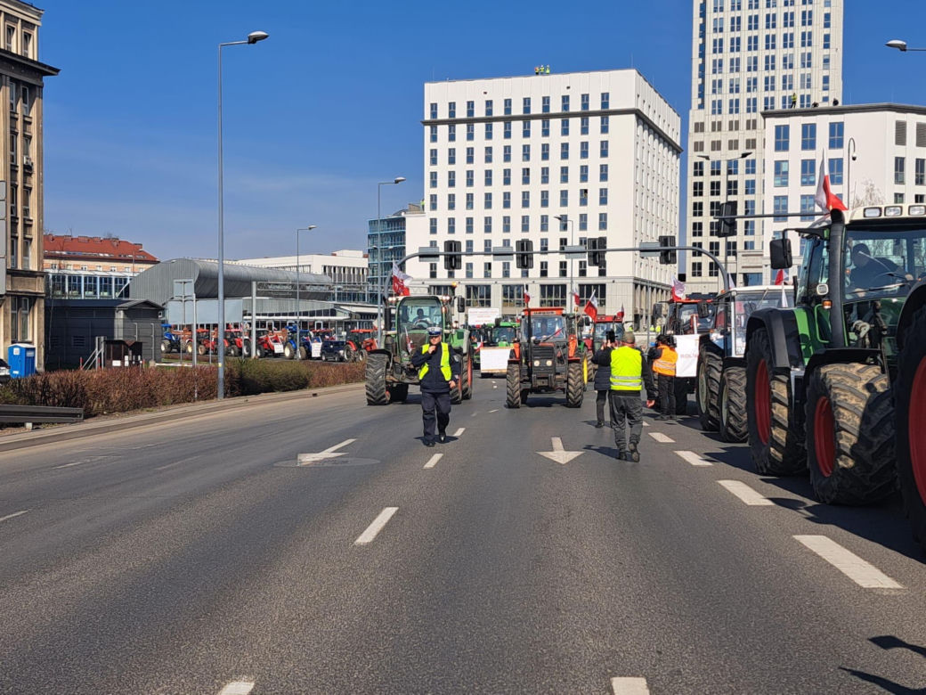 Protest rolników w Krakowie. 20.03.2024
