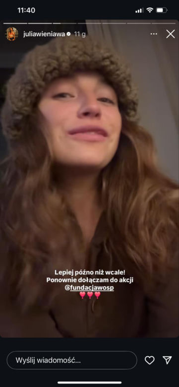 Julia Wieniawa wystawiła sukienkę na WOŚP. Kreacja dotykała samej Evy Longorii