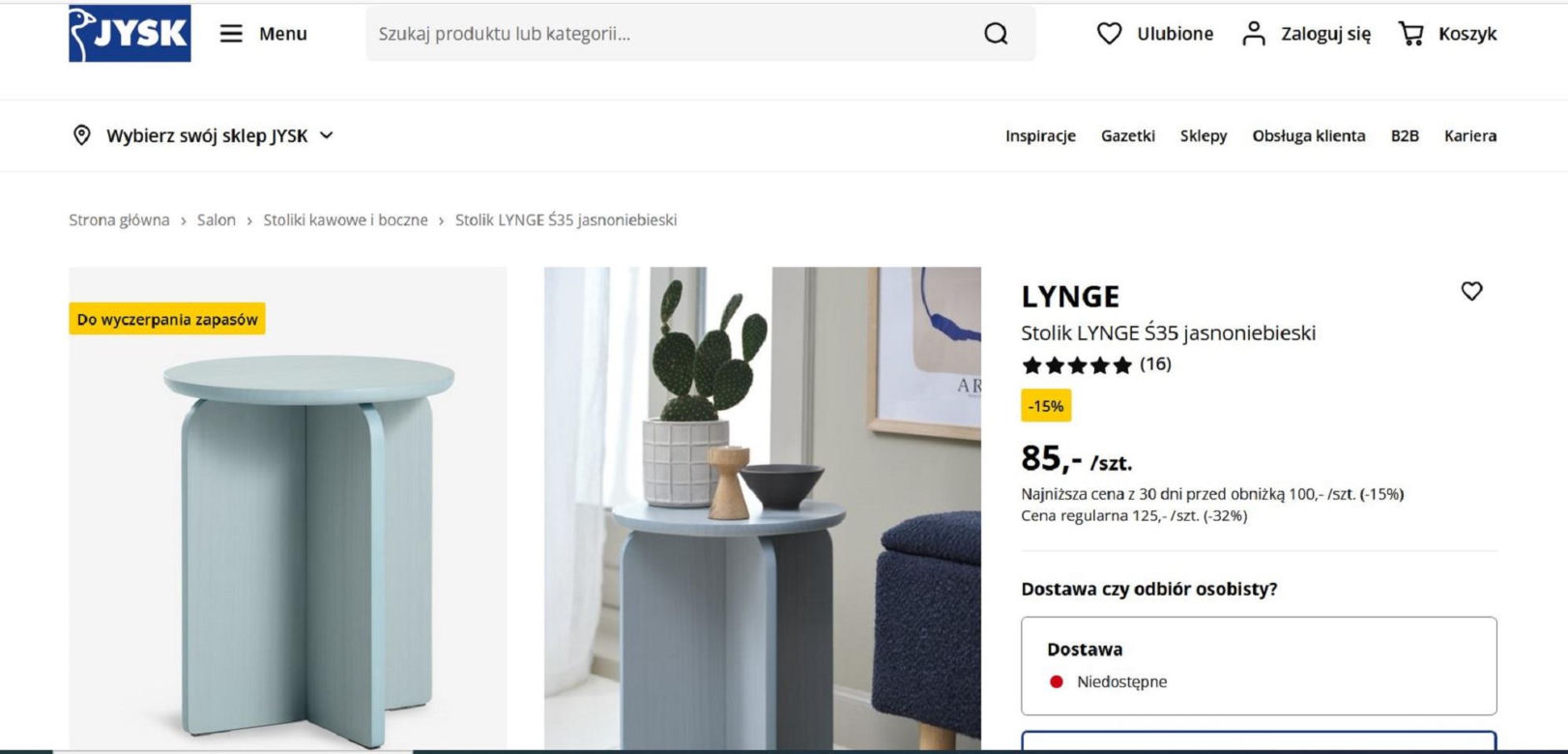Ten designerski stolik z JYSK zmieści się na każdym balkonie. Teraz kupisz go 15% taniej