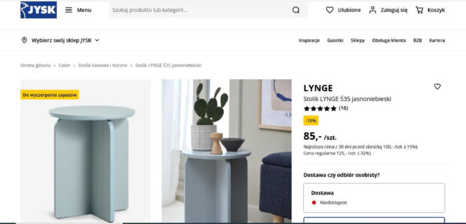 Ten designerski stolik z JYSK zmieści się na każdym balkonie. Teraz kupisz go 15% taniej