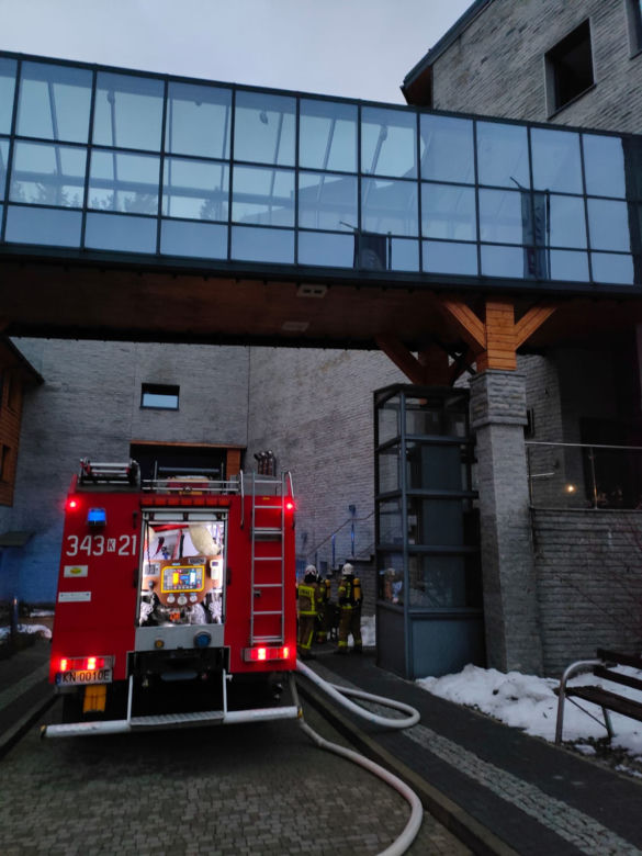Krynica-Zdrój. Sauna w hotelu poszła z dymem! Ewakuacja 20 osób