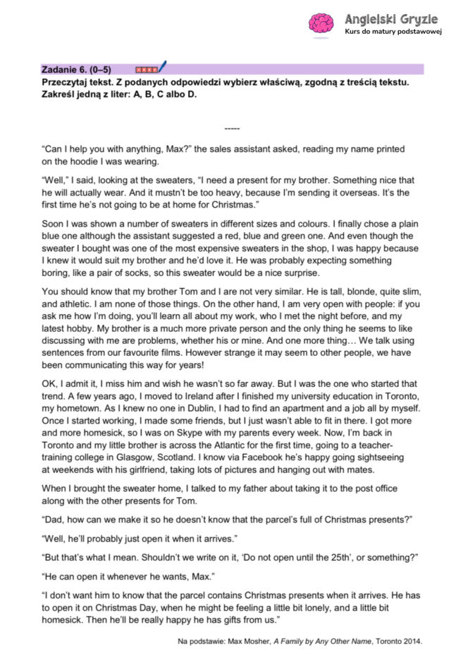 Matura próbna 2026: j. angielski odpowiedzi, arkusz CKE [6.03.2026]