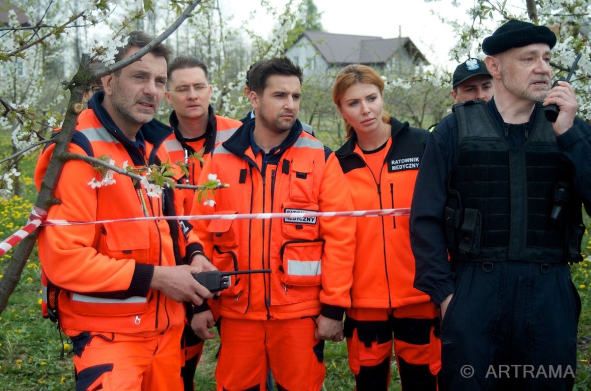 Na sygnale 3 sezon odc. 65. Piotr (Dariusz Wieteska), Wiktor Banach (Wojciech Kuliński), Adam (Konrad Darocha), Renata (Agata Załęcka)