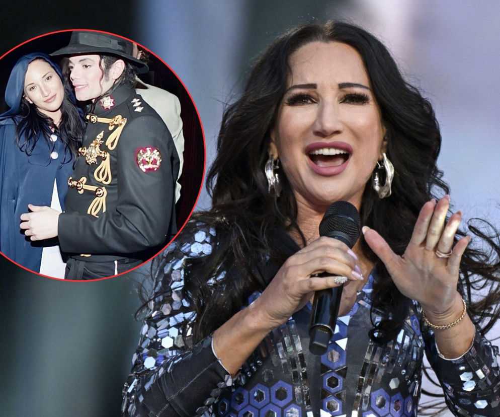 Justyna Steczkowska śpiewa do mikrofonu. Na miniaturze obok wokalistka z Michaelem Jacksonem. O ich spotkaniu czytaj w Eska2.