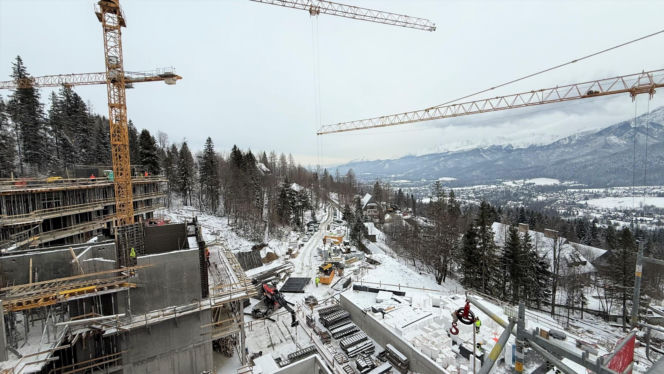 Budowa hotelu Salamandra w Kościelisku - luty 2026