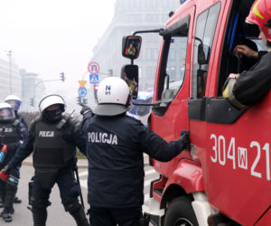 Policjanci zabezpieczali Marsz Niepodległości