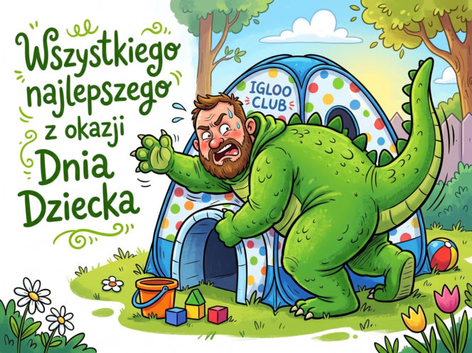 Zabawna kartki na Dzień Dziecka dla dorosłych