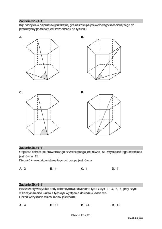 Matura 2024 - ARKUSZ CKE z matematyki (pp, stara formuła)