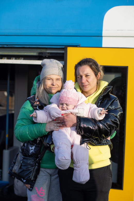 Ukraina. Pociąg z Lwowa z ukraińskimi uchodźcami