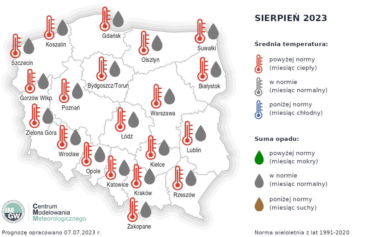 Końcówka lata mocno nas rozczaruje? Przed nami wiele deszczowych dni. Prognoza długoterminowa