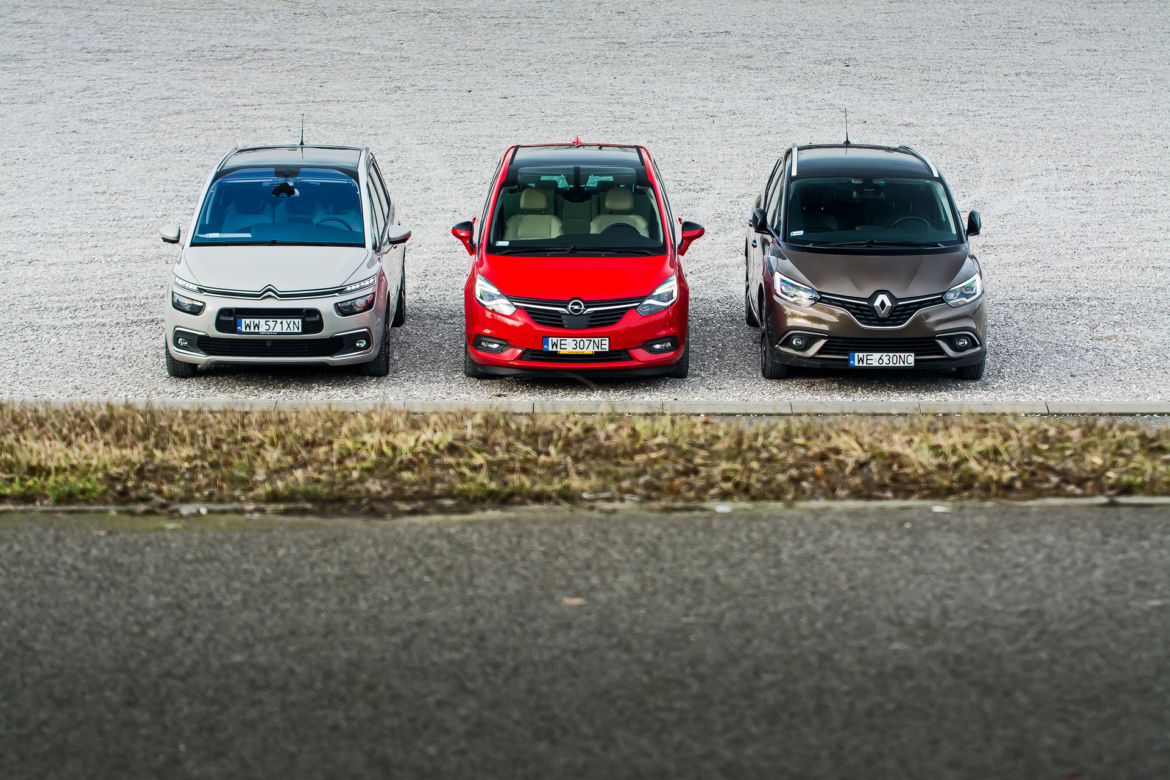 Renault Grand Scenic, Opel Zafira, Citroen Grand C4 Picasso