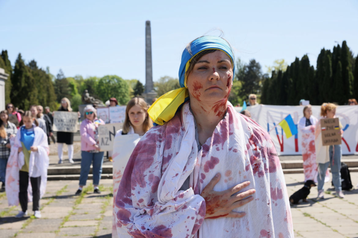 Protest pod Mauzoleum Żołnierzy Radzieckich