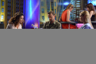 Pierwsza miłość. Paulina (Julia Pogrebińska), Norbert (Łukasz Konopka), Emilka (Anna Ilczuk)