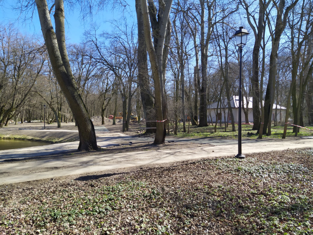 Park Aleksandria w Siedlcach w czasie remontu i prac rewitalizacyjnych - 29.03.2023