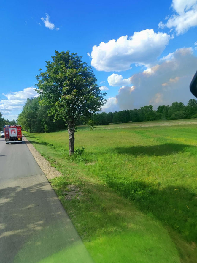 Pożar w powiecie wołomińskim
