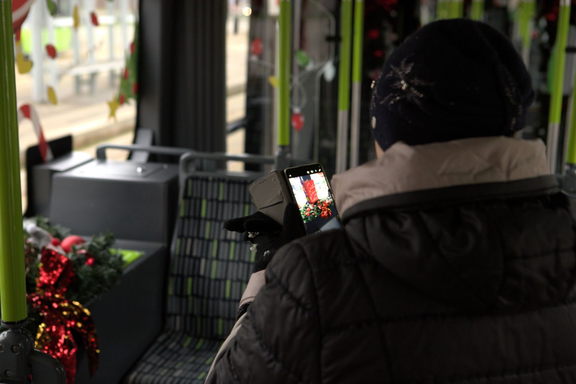 Świąteczny tramwaj jeździ po Olsztynie [ZDJĘCIA]