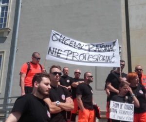 Protest ratowników medycznych we Wrocławiu