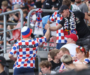 Górnik Zabrze - AS Monaco: Zdjęcia kibiców i zawodników z meczu eliminacji Ligi Konferencji