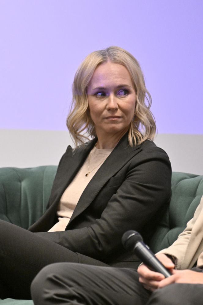 Iga Świątek i Daria Abramowicz na konferencji