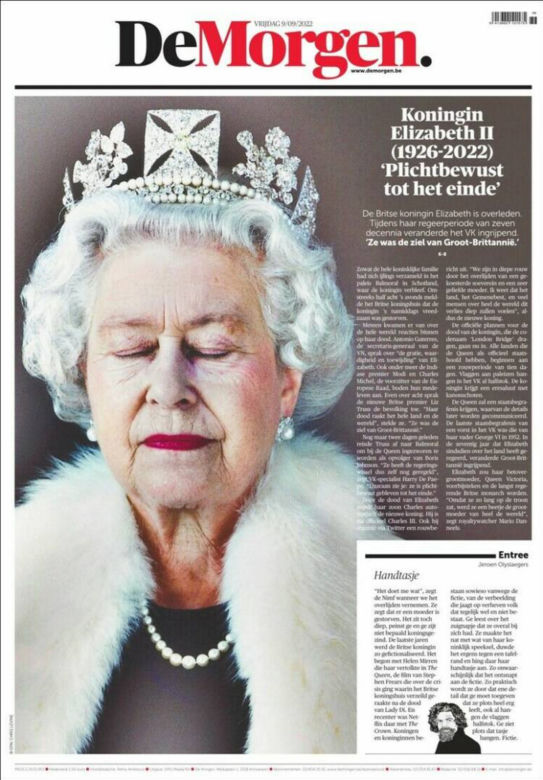 Brytyjskie i światowe okładki po śmierci Elżbiety II. Tak świat płacze po śmierci. Galeria
