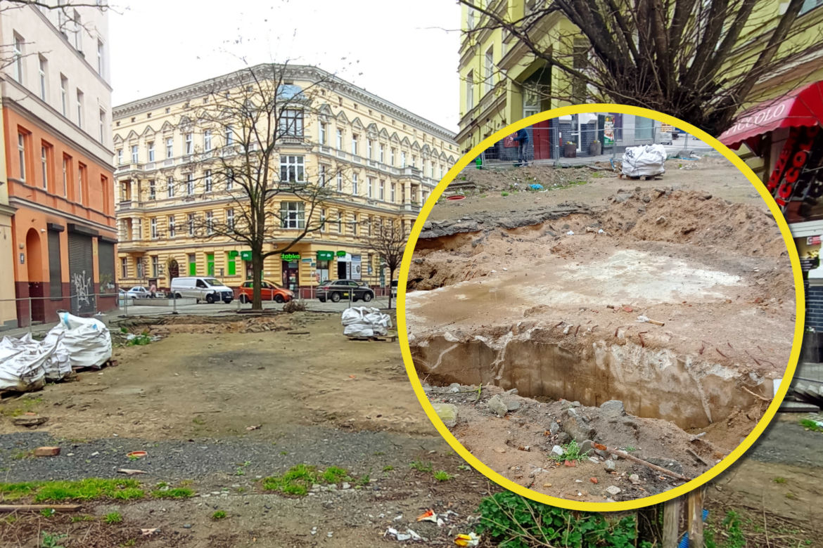 Pozostałości po dawnej "ścianie płaczu"