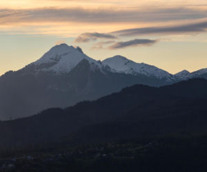 Widok na Tatry po opadach śniegu