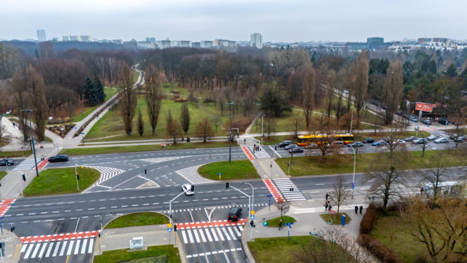 Przyszła trasa tramwaju wzdłuż Pola Mokotowskiego w Warszawie