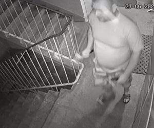 Groza na Górnej w Łodzi! WALIŁ MŁOTKIEM w drzwi mieszkania aż je rozwalił. Kojarzycie mężczyznę ze zdjęć?