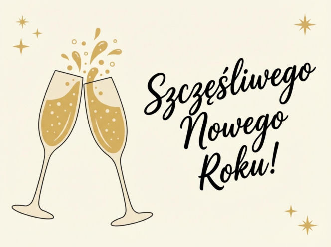 Sylwestrowe kartki 2025/26. Darmowe obrazki i animacje z życzeniami na Nowy Rok