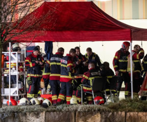 Pożar autobusu w Kerzers w kantonie Fryburg na zachodzie Szwajcarii