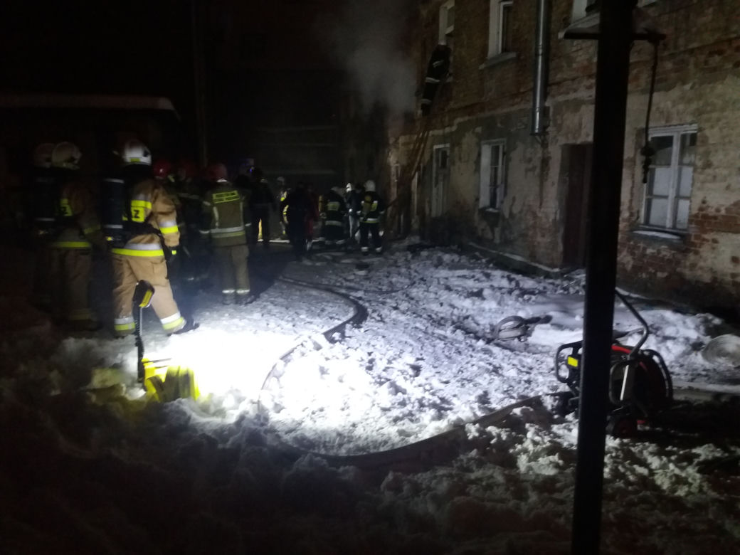 Pożar mieszkania na Wybickiego w Grudziądzu
