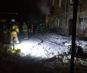 Pożar mieszkania na Wybickiego w Grudziądzu