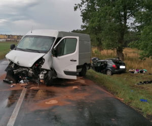 Siedem osób rannych, lądowały trzy śmigłowce. Wypadek pod Lesznem