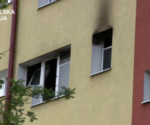 Zabójstwo i pożar na osiedlu Piastów: Tak wyglądało miejsce zbrodni [ZDJĘCIA]