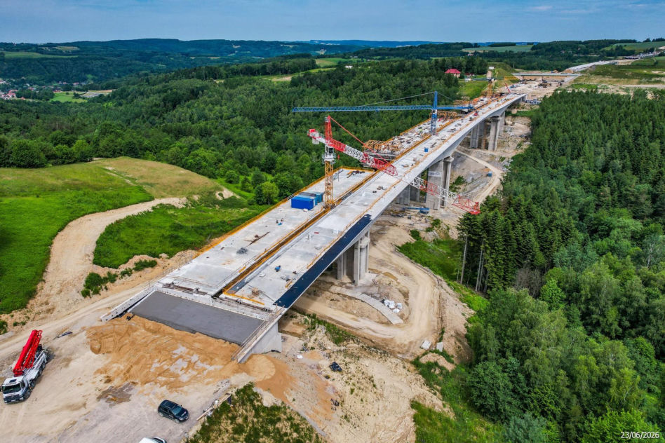 Budowa S19 - Babica Jawornik z najwyższą estakadą w Polsce