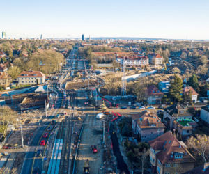 Budowa węzła Łękno - luty 2019