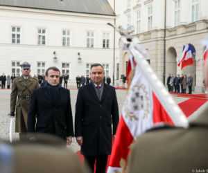 Spotkanie Prezydenta Andrzeja Dudy z Prezydentem Emmanuelem Macronem