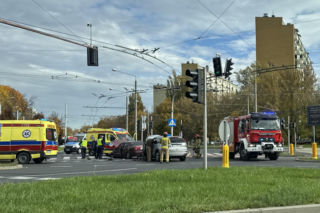 Wjechał na czerwonym i staranował hondę. Pół Lublina stanęło w korkach!