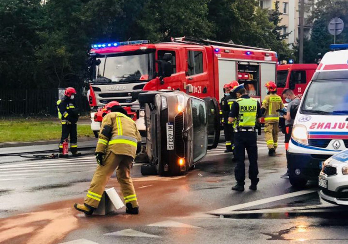 Groźny wypadek na bielanach 