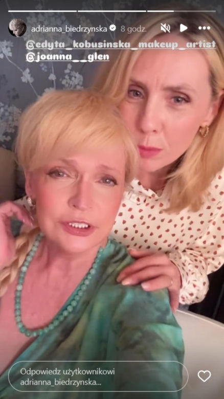 Barwy szczęścia nowy sezon na planie. Małgorzata (Adrianna Biedrzyńska), Malwina (Joanna Gleń)