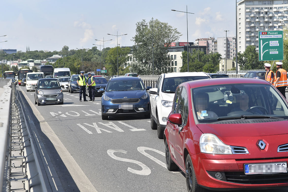 Zderzenie na Trasie Łazienkowskiej