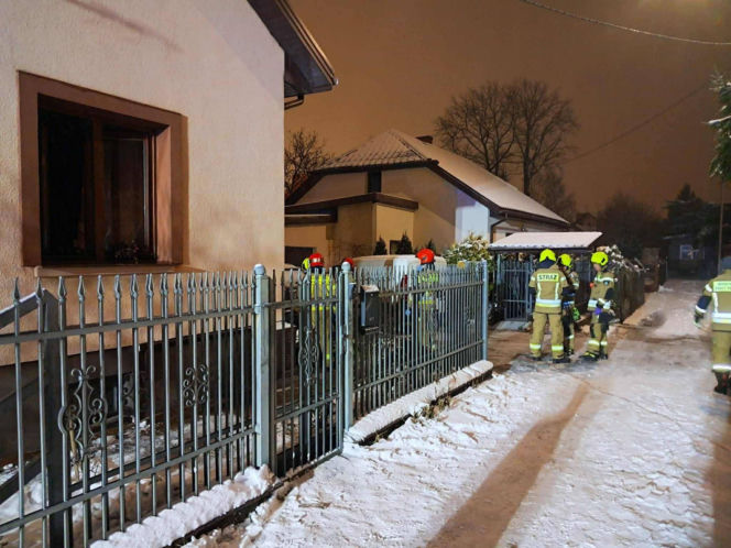 Pożar domu w Mińsku Mazowieckim, strażacy uratowali kota