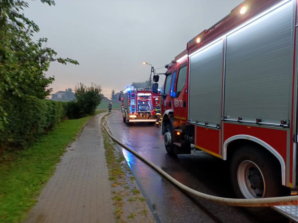 Pożar w Łęgowie pod Iławą