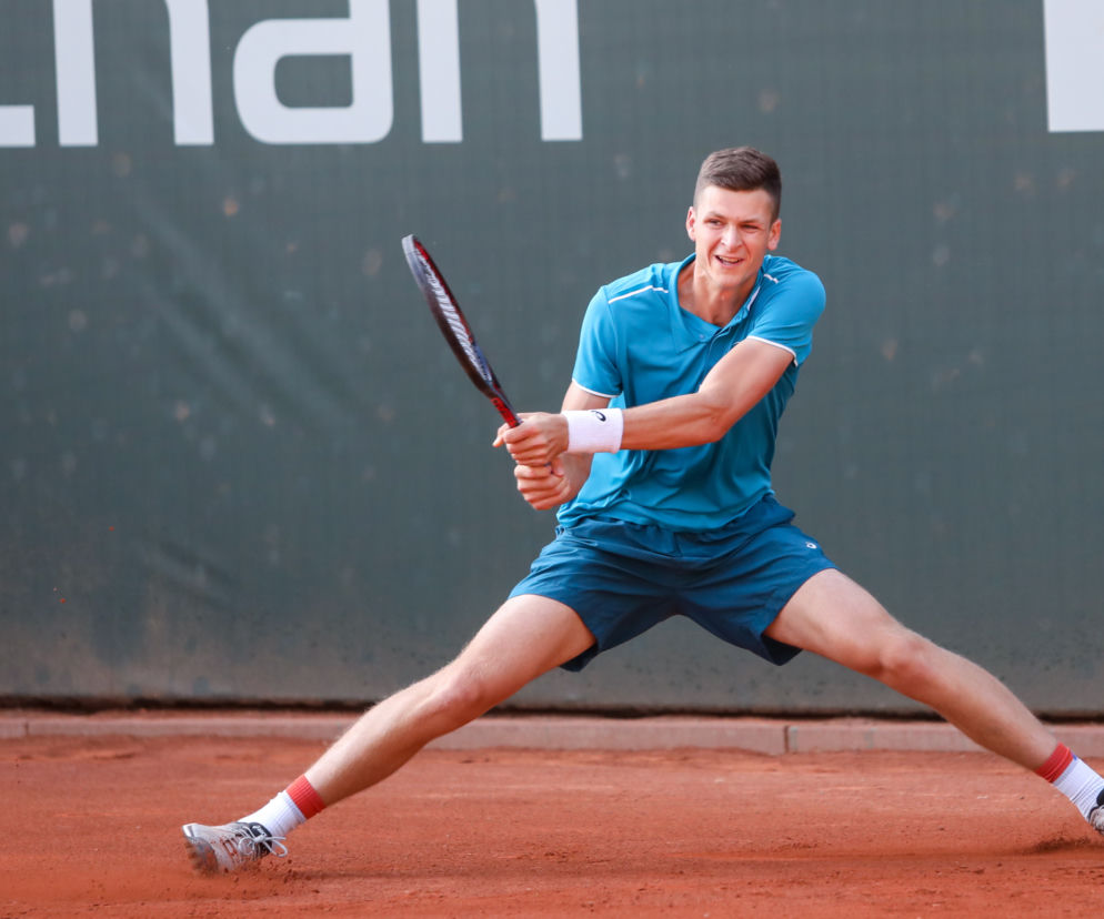 Hubert Hurkacz podczas ATP Challenger Tour Poznań Open