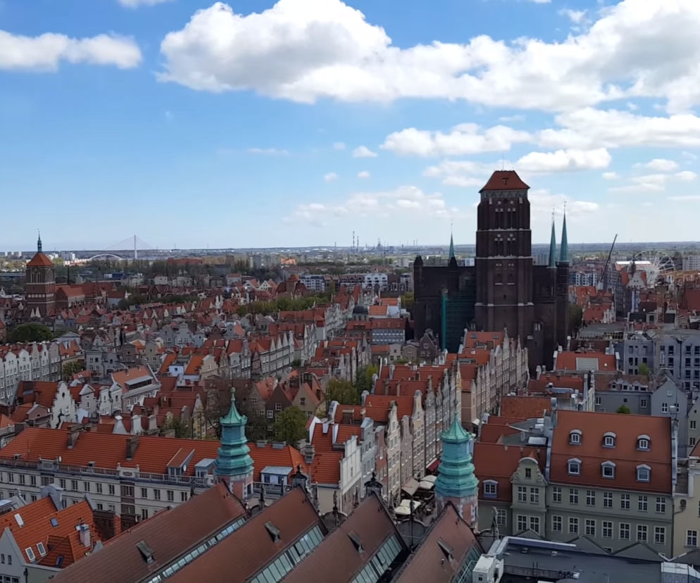 Panorama Gdańska z wysięgnika strażackiego! [WIDEO]