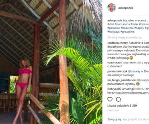 Joanna Opozda na plaży