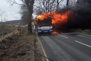 Pożar autobusu